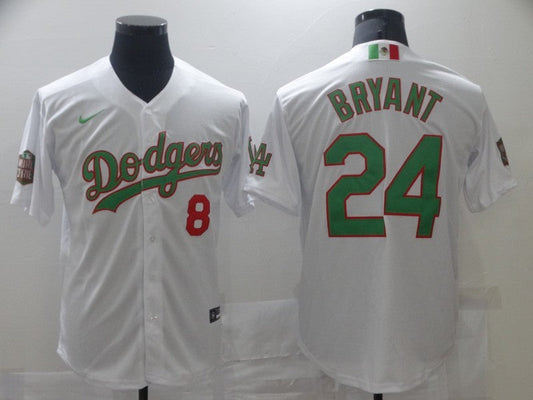 Men's Los Angeles Dodgers Kris Bryant -24 White Authentic Game Jersey