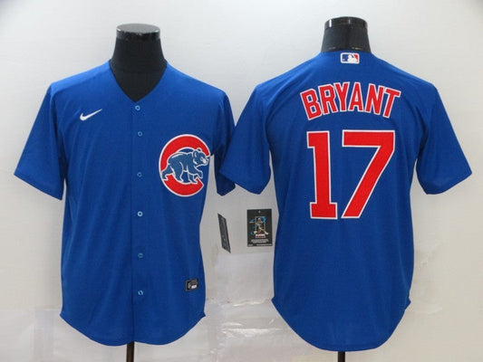 Men's Chicago Cubs Kris Bryant Blue Replica Baseball Jersey
