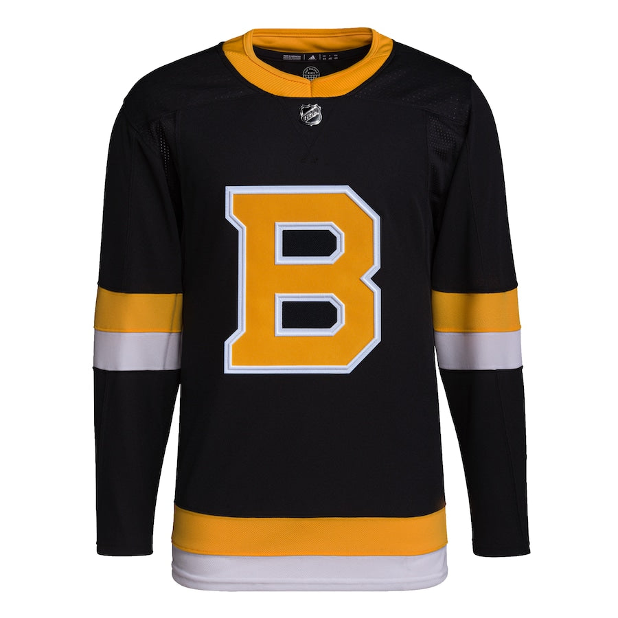 Custom Boston Bruins Men's Alternate Primegreen Jersey - Black