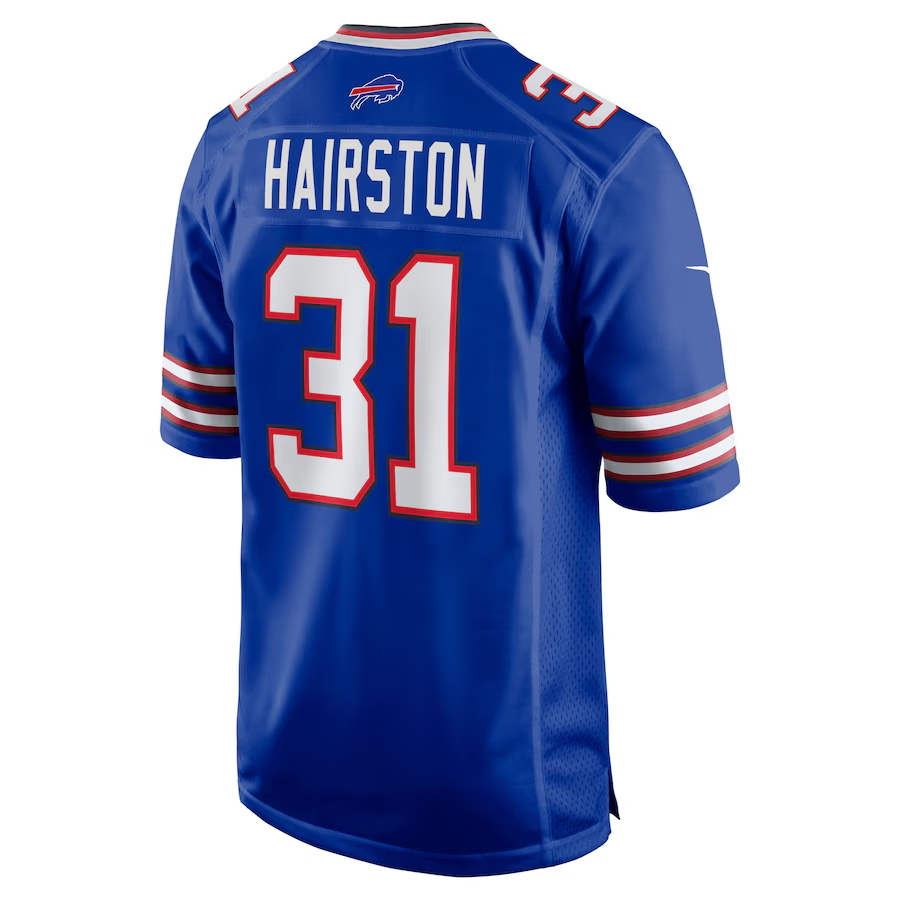 Men's Buffalo Bills Maxwell Hairston  Royal 2025 NFL Draft First Round Pick Game Jersey
