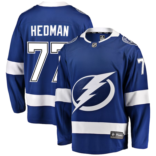 Men's Tampa Bay Lightning Victor Hedman Blue Home Breakaway Jersey