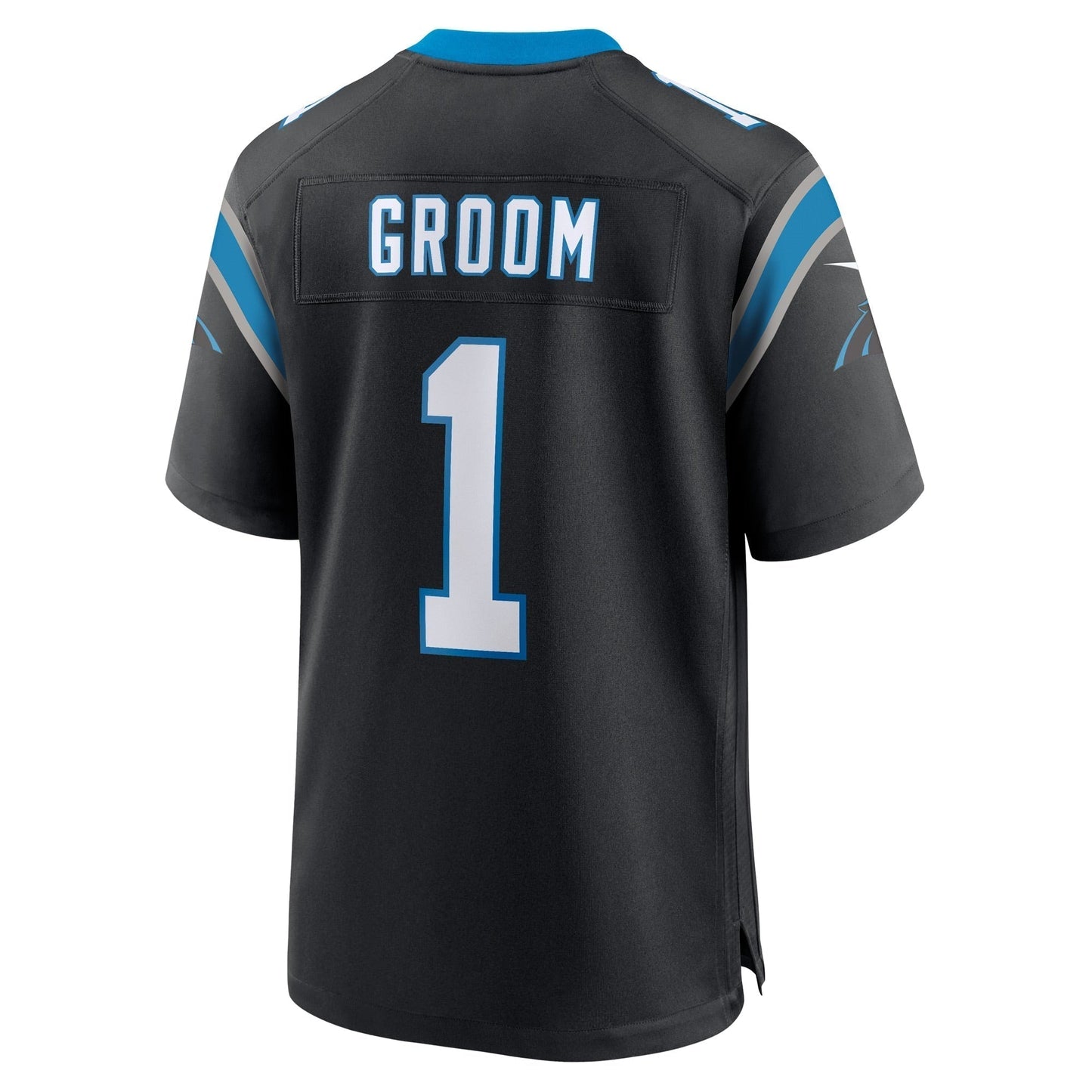 Number 1 Groom Carolina Panthers  Game Jersey - Black