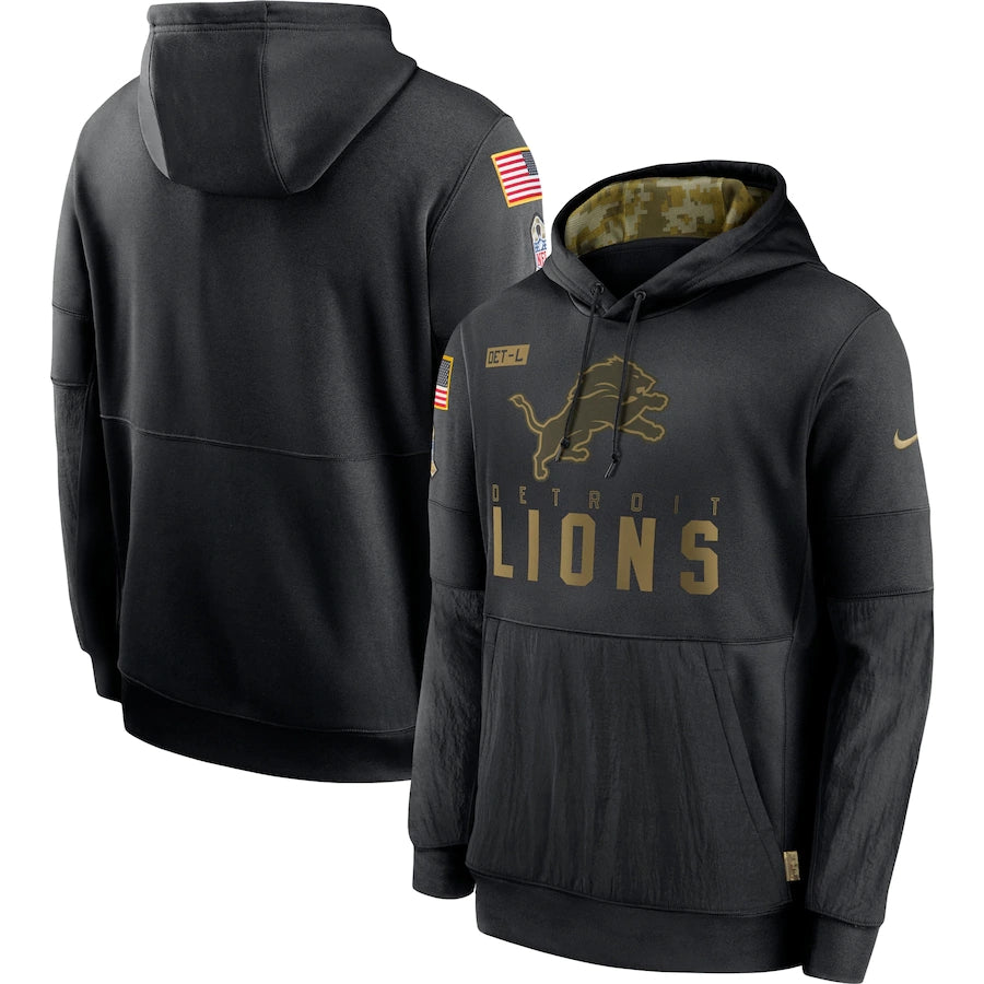 Men's Detroit Lions 2020 Salute to Service Hoodie Black