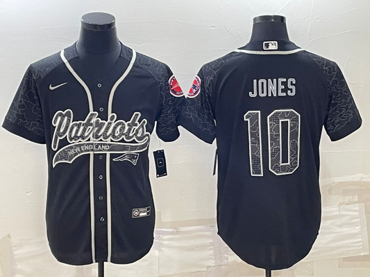 Men's New England Patriots Mac Jones Black RFLCTV Limited Jersey Joint Edition