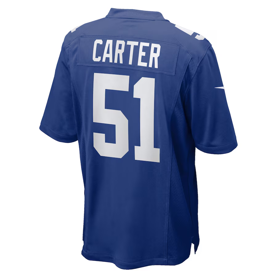 New York Giants Abdul Carter  Royal 2025 NFL Draft First Round Pick Game Jersey