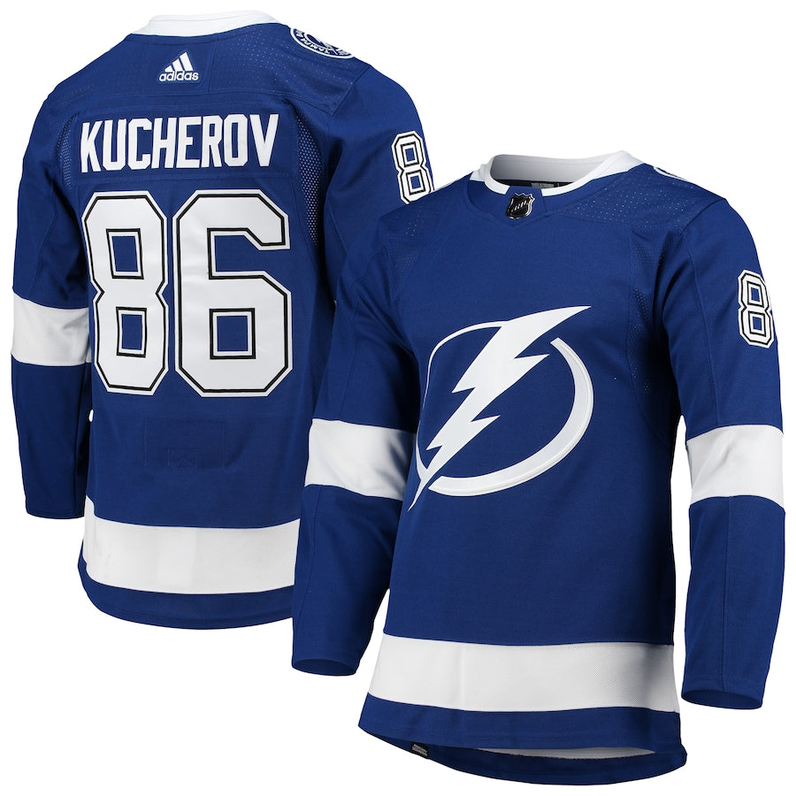 Men's Tampa Bay Lightning Nikita Kucherov  Blue Home Primegreen Authentic Player Jersey