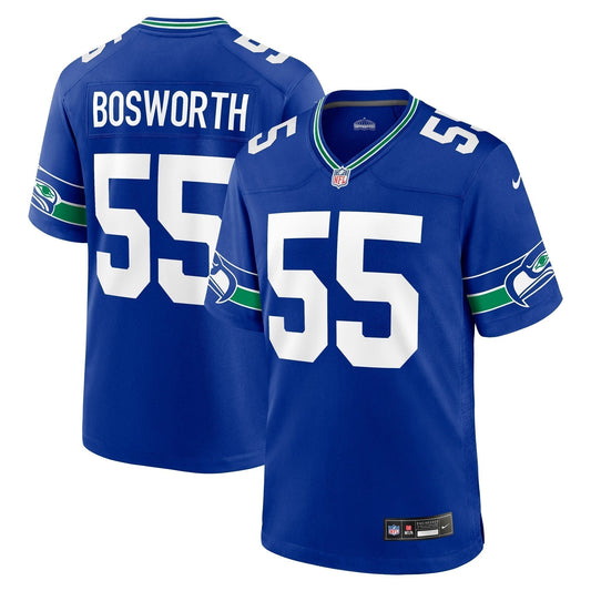 Brian Bosworth Seattle Seahawks  Throwback Retired   Game Jersey - Royal