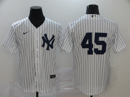 Men's New York Yankees Gerrit Cole #45 White Replica Player Name Jersey