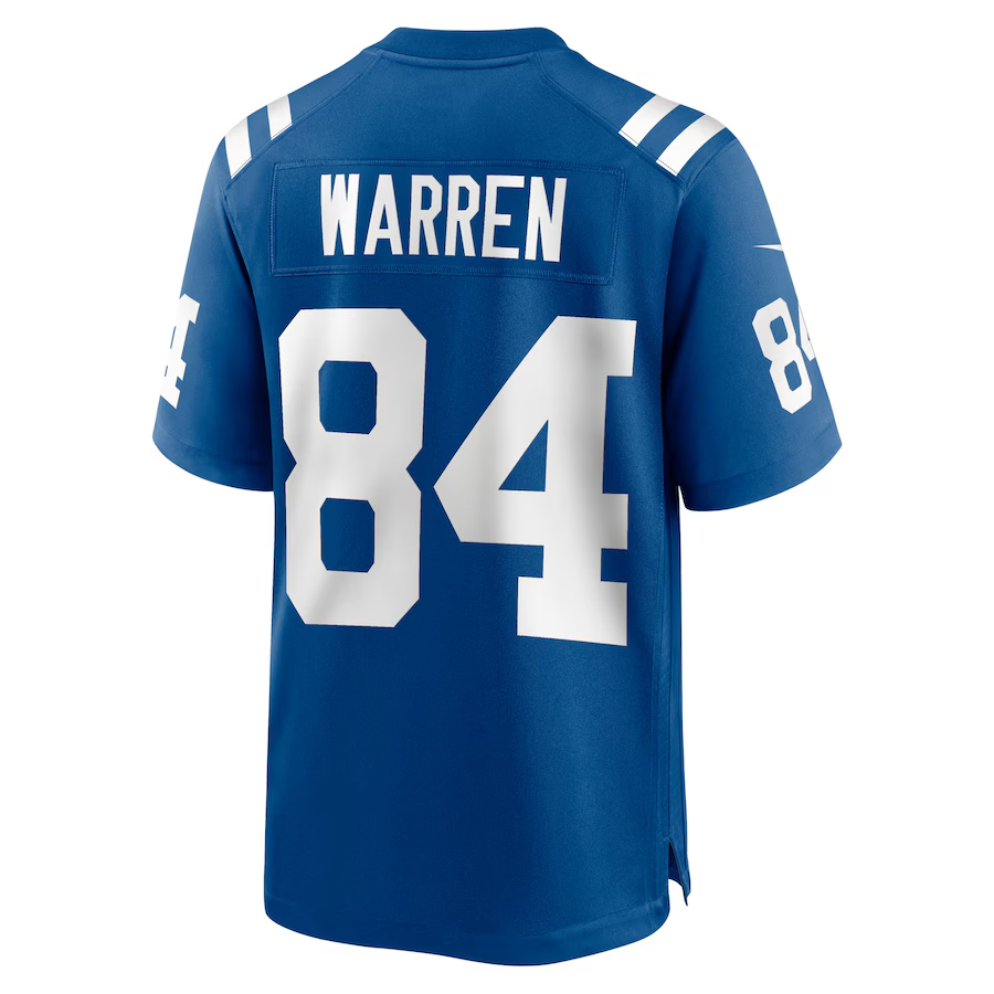 Men's Indianapolis Colts Tyler Warren  Royal 2025 NFL Draft First Round Pick Game Jersey