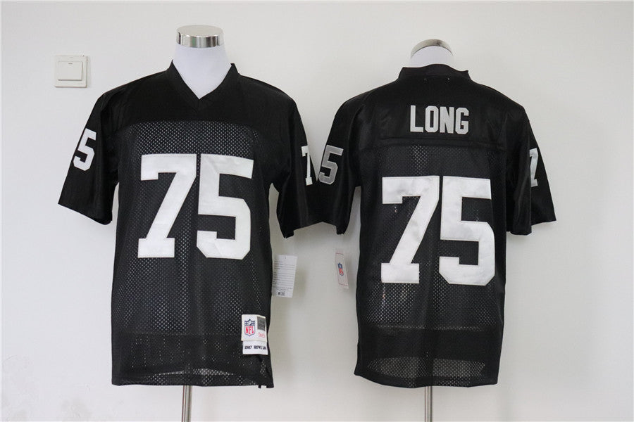 Men's Oakland Raiders Howie Long  Black Legacy Replica Jersey1