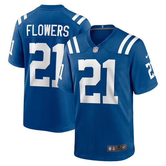 Dallis Flowers Indianapolis Colts  Game Jersey -  Royal