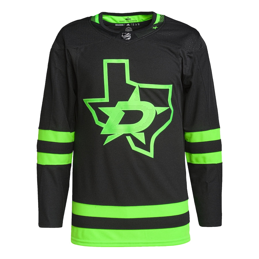 Custom Dallas Stars   Men's Alternate Primegreen Jersey - Black