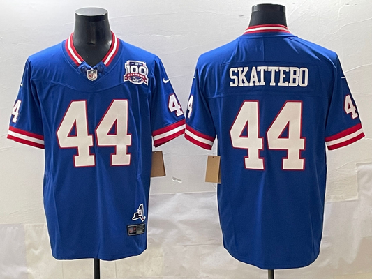 Men's New York Giants Cam Skattebo Royal Team Game Player Jersey