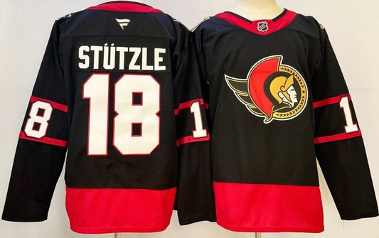 Men's Ottawa Senators Tim Stutzle Fanatics Black Home Breakaway Jersey