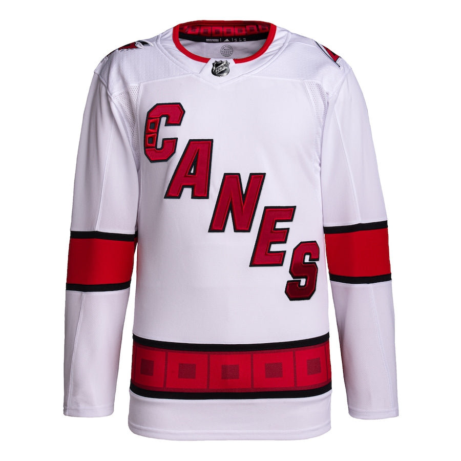 Custom Carolina Hurricanes Men's Away Primegreen Jersey - White