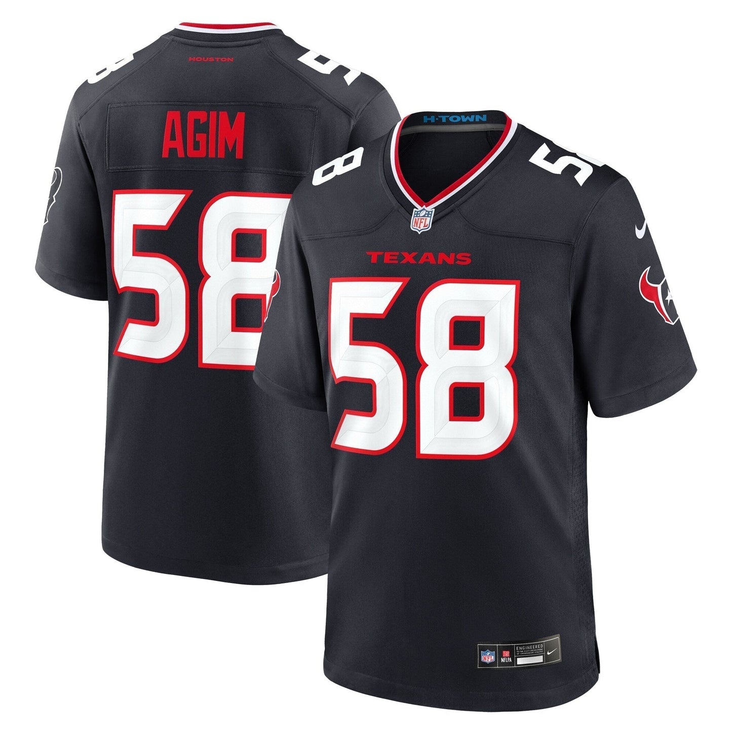 McTelvin Agim Houston Texans  Team Game Jersey -  Navy