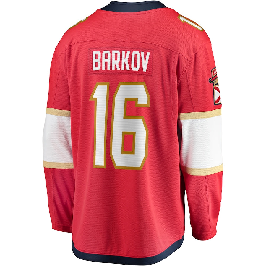 Aleksander Barkov Florida Panthers   Home 2024 Stanley Cup Champions Breakaway  Jersey  Red