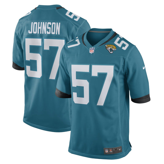 Caleb Johnson Jacksonville Jaguars  Game   Jersey - Teal