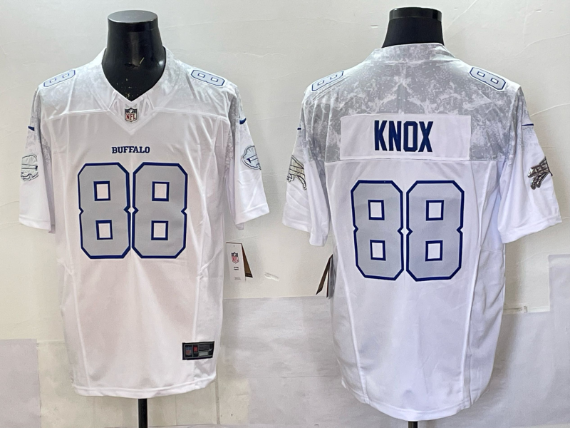 Men's Buffalo Bills Dawson Knox White 2025 Rivalries Collection Limited Jersey