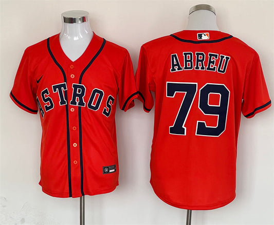 Men's Houston Astros Jose Abreu Orange Limited Player Jersey