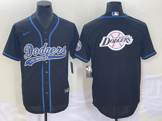 Men's Los Angeles Dodgers1 Black Player Jersey Joint Edition
