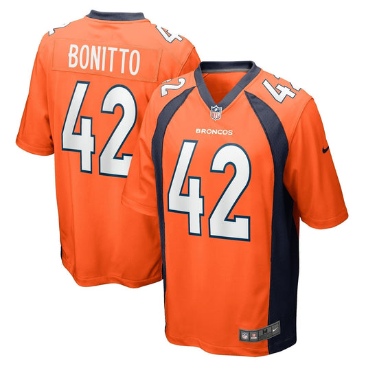 Nik Bonitto Denver Broncos  Game   Jersey - Orange