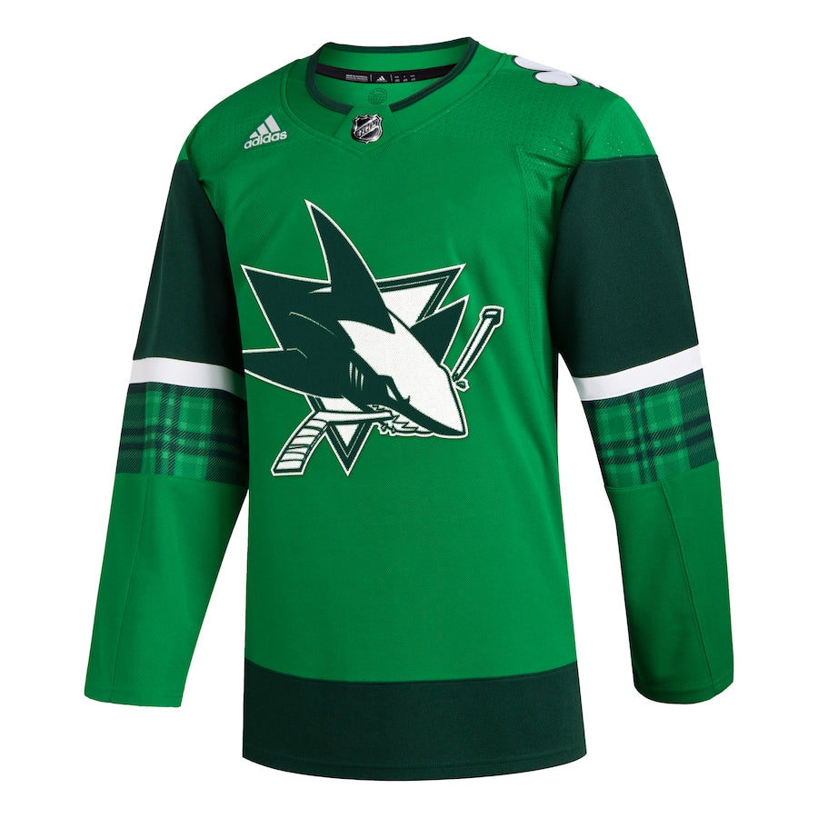 Men's San Jose Sharks  Kelly Green 2023 St. Patrick's Day Primegreen Authentic Jersey