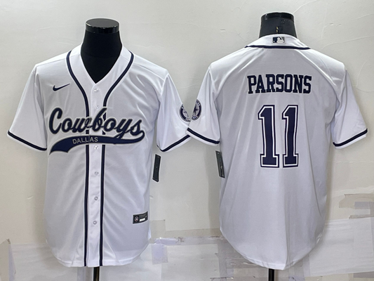 Men's Dallas Cowboys Micah Parsons White Game Jersey Joint Edition