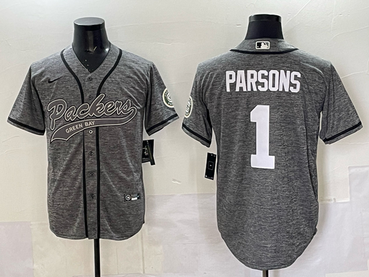 Men's Green Bay Packers Micah Parsons Grey Game Jersey