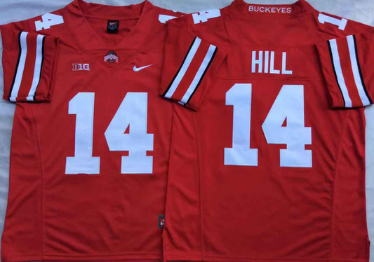 Men's Ohio State Buckeyes K.J. Hill #14 Scarlet Player Game Jersey