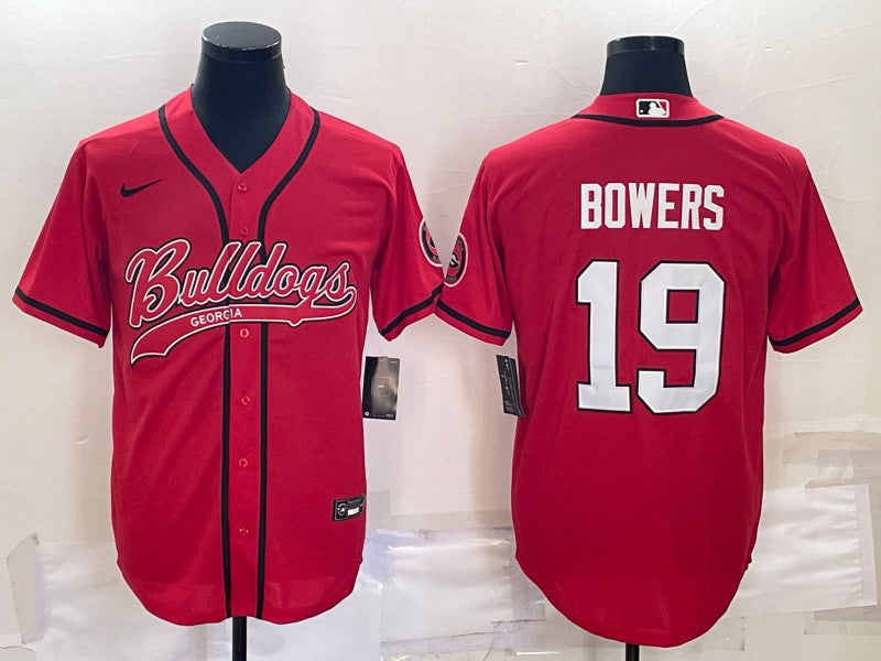 Men's Georgia Bulldogs Brock Bowers Red Game Player Jersey
