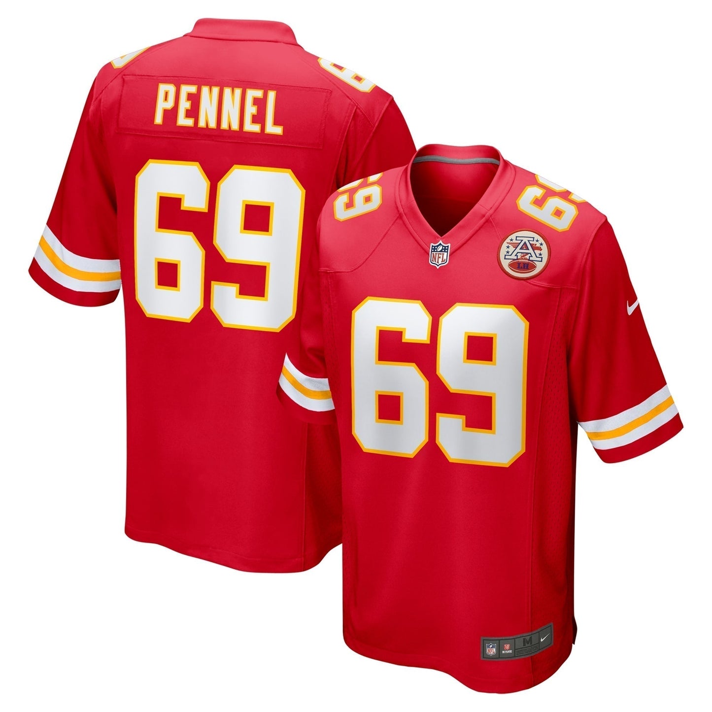 Mike Pennel Kansas City Chiefs   Game Jersey -  Red