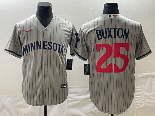Men's Minnesota Twins Byron Buxton Gray Alternate Replica Player Jersey