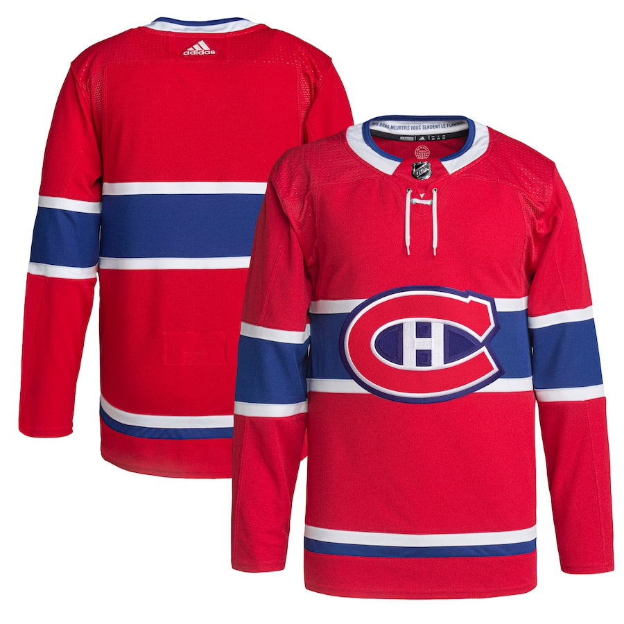 Custom Montreal Canadiens Men's Home Primegreen Jersey - Red