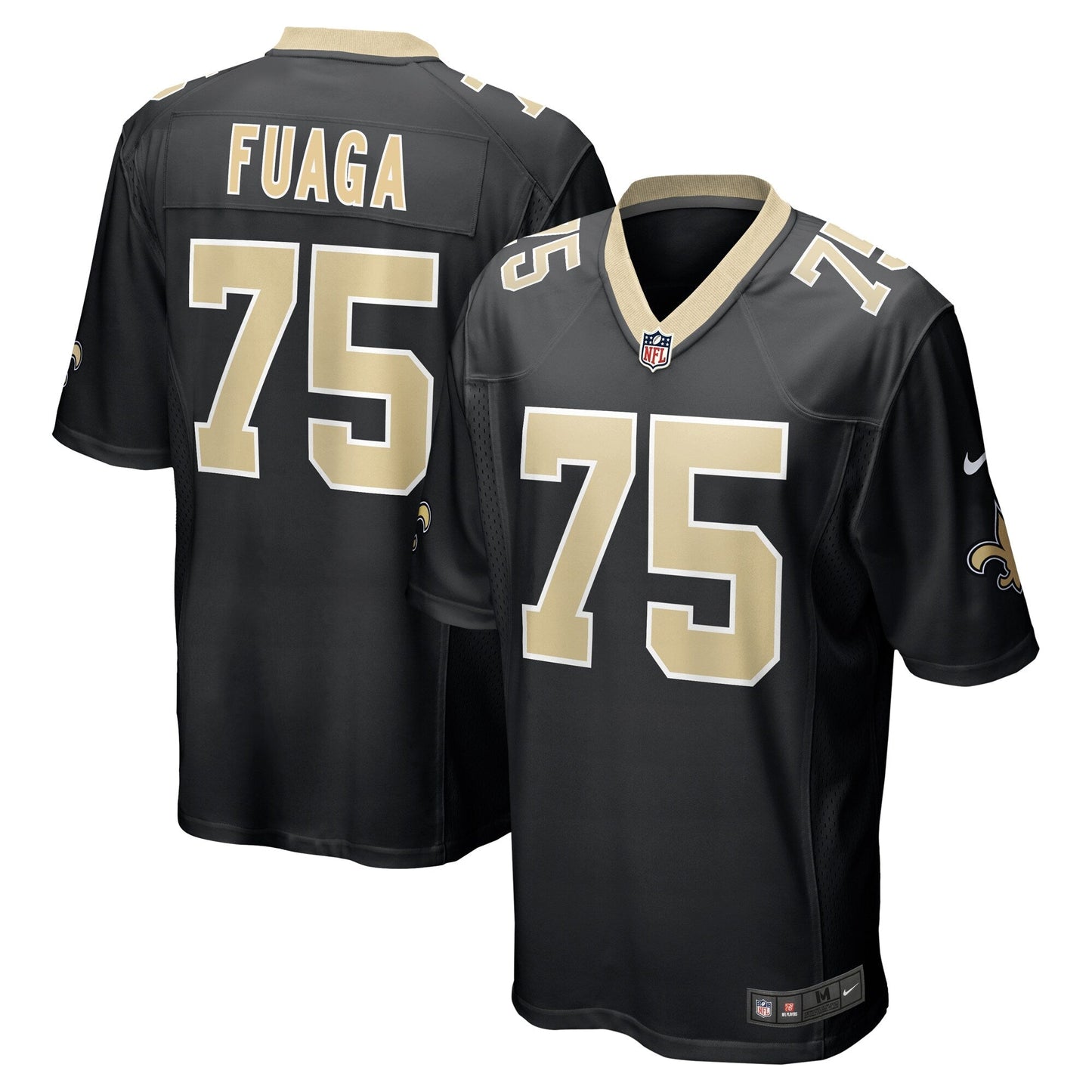Taliese Fuaga New Orleans Saints     Game Jersey - Black