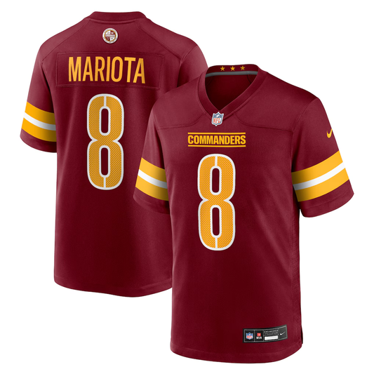 Men's  Marcus Mariota Burgundy Washington Commanders Team Game Jersey