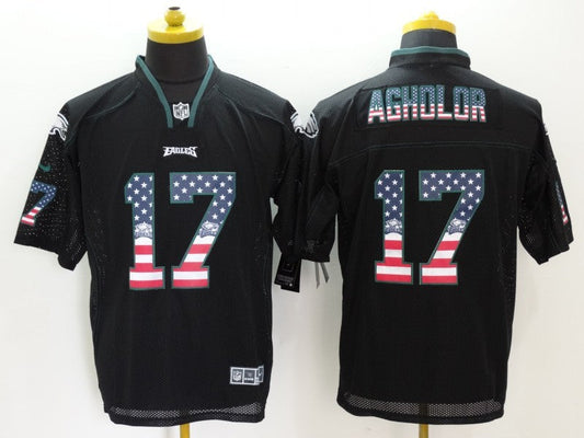 Men's Philadelphia Eagles Nelson Agholor #17 Black Game Jersey1