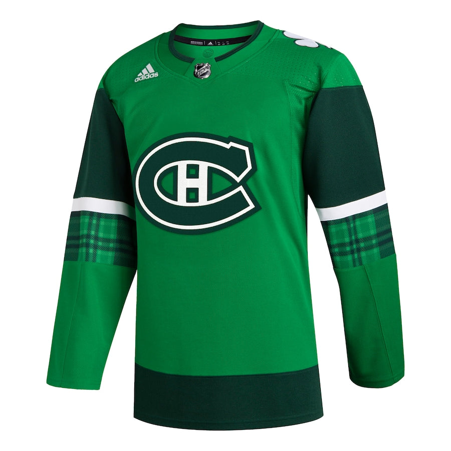 Custom Montreal Canadiens 2023 St. Patrick's Day Primegreen Jersey - Kelly Green