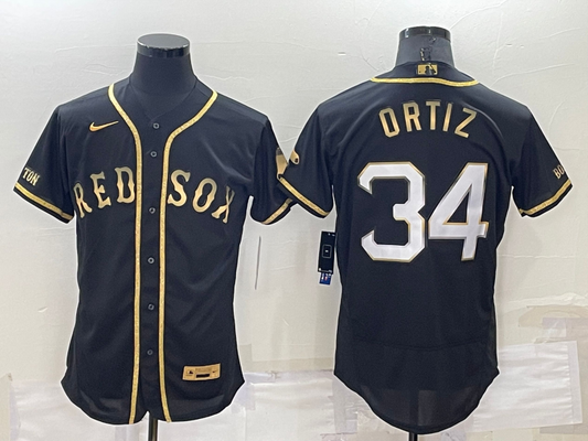 Men's Boston Red Sox David Ortiz Black Stitched Jersey