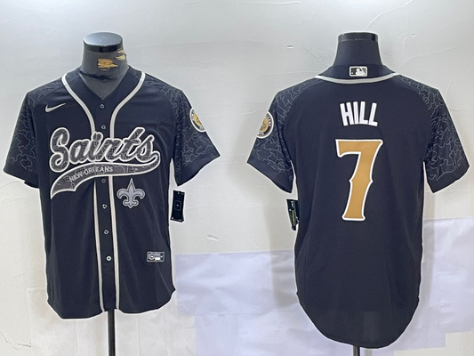 Men's New Orleans Saints Taysom Hill Black RFLCTV Limited Jersey