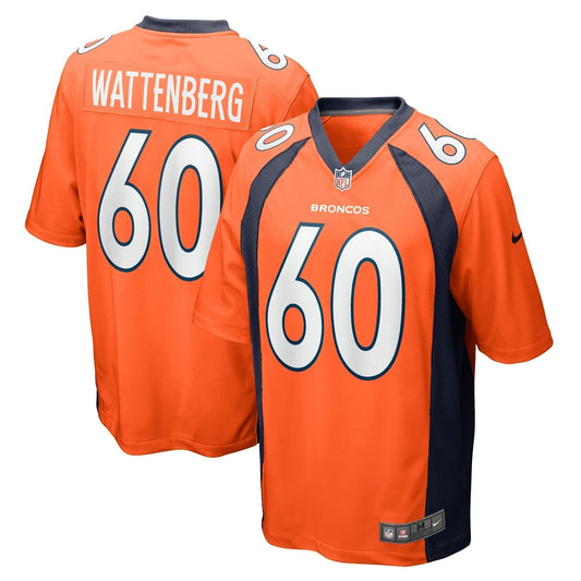 Luke Wattenberg Denver Broncos  Game   Jersey - Orange