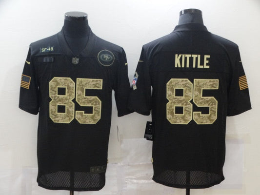 Men's San Francisco 49ers #85 George Kittle Black Alternate Game Player Jersey1
