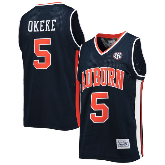 Men's Auburn Tigers Chuma Okeke Navy Player Game Jersey