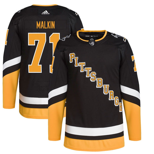 Men's Pittsburgh Penguins Evgeni Malkin  Black Alternate Primegreen Authentic Player Jersey