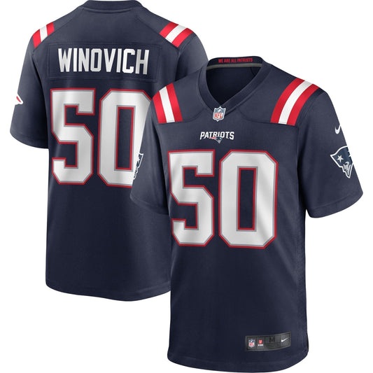 Chase Winovich New England Patriots  Game   Jersey - Navy