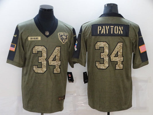 Men's Chicago Bears Walter Payton Brown Player Game Jersey