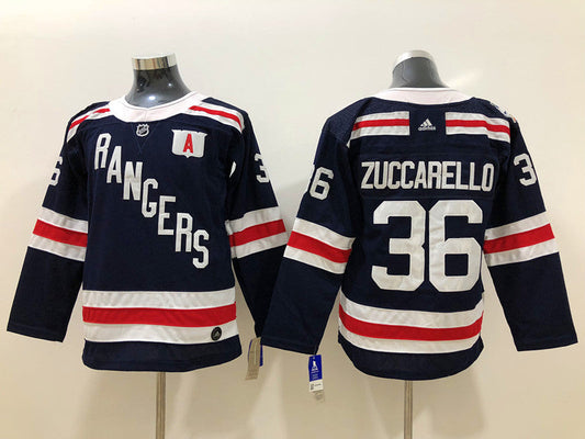 Men's New York Rangers Mats Zuccarello #36 Navy Player Jersey1
