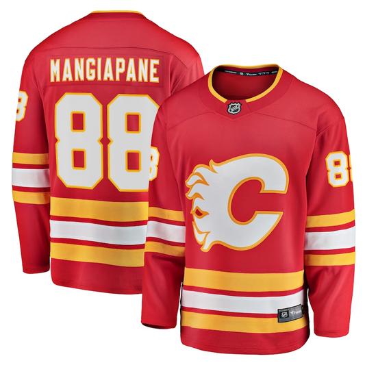 Men's Calgary Flames Andrew Mangiapane Red Home Breakaway Player Jersey