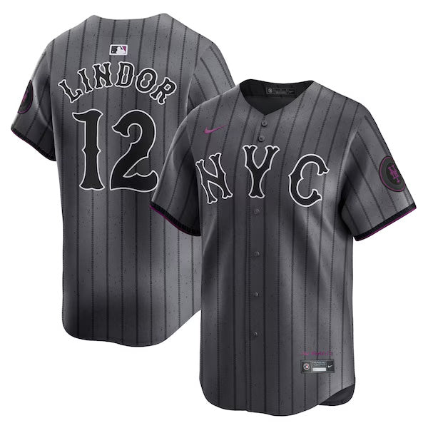 Francisco Lindor New York Mets City Connect Jersey  Gray