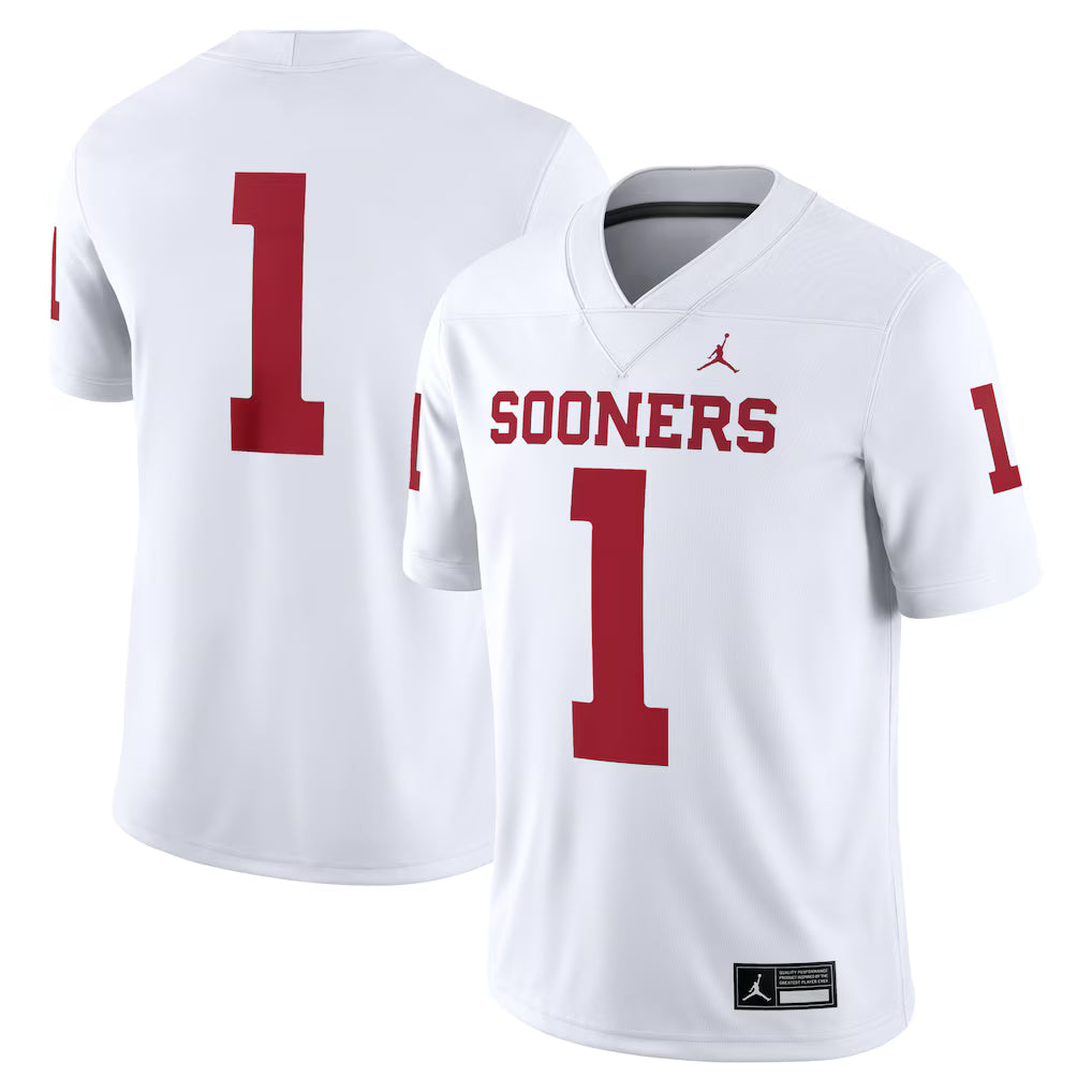 Oklahoma #1 Sooners Game Jersey - White